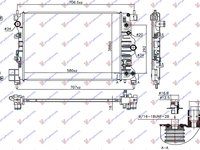 RADIATOR 1.6i 16v AUTO (58x38,8x1,6) - CHEVROLET AVEO SDN-H/B 12-, DAEWOO - CHEVROLET, CHEVROLET AVEO SDN-H/B 12-, 237006360