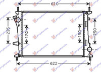 RADIATOR 1.9 JTD + Ac/ (53x39.8x2.6) - FIAT FIAT MULTIPLA 98-04, FIAT, FIAT MULTIPLA 98-04, 043506330