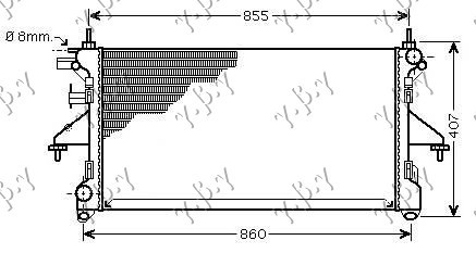 RADIATOR 2.2-2.3-3.0 JTD +/-AC DIESEL MANUAL (780X380X34) (MAHLE BEHR PREMIUM LINE) - CITROEN CITROEN E JUMPER 20-, CITROEN, CITROEN E JUMPER 20-23, 196806305