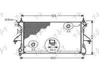 Radiator 2.2 Hdi Diesel Manual +Ac (Engine Puma C) (780x380x34) (Mechanical) pentru Citroen Jumper 14-