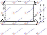 RADIATOR 2.3 PETROL/2.5-2.8 TDI MANUAL (67.9x39.9x2.6) - VW VW LT 98-06, VW, VW LT 98-06, 066306300