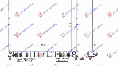 RADIATOR 2.9 TD DIESEL AUTO (510x660x26) - SS