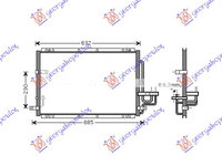 Radiator Ac/ 1.6 1.8 2.0i 16V KIA CARENS 2003 2004 2005 2006 0K2FA-61-480