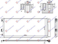 RADIATOR AC 1.0/1.4 TURBO BENZINA (637x280x12) - OPEL ADAM 12-, OPEL, OPEL ADAM 12-, 606006410