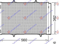 RADIATOR AC 1.2 BENZINA - 1.5-1.6 DIESEL (540x362) (4 SUPORTURI), CITROEN, CITROEN C3 Aer CROSS 17-, 201206430