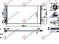 RADIATOR Ac/ 1.4 MULTIAR BNZ. - 1.6 CRD DIESEL (660x348x16) , JEEP, JEEP COMPASS 16-, 176106400