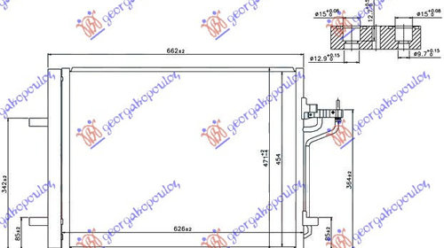 Radiator Ac/ 1 6i-16v-2 0st-2 0tdci(58 5x44 -