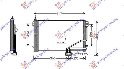 RADIATOR Ac/ 2,0-2,2-2,7-3,0-3,2 CDi (64x37 -