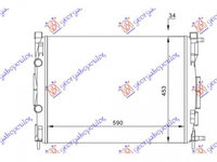 Radiator Ac/ 2 0 I Benzina - 1 9 Dci Diesel (570x440x16) - Renault Trafic 2002 , 4414387