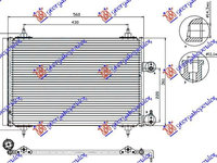 RADIATOR AC 2.0i 16V - 2.0 HDi (51x36x16), PEUGEOT, PEUGEOT 307 01-05, 030106410