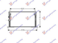 Radiator Ac/ 2 5 Td ()53 5x27 5x16) - Toyota Hilux- 2 Usi/4usi 2001 , 88460-35280