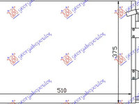 RADIATOR AC BENZINA - DIESEL (51.2x36.5), FORD, FORD ESCORT 93-95, 055606400