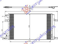 Radiator Ac/ Benzina-Diesel(625x380x16) - Opel Astra J 5 Usi/S.W. 2010 , 1850135