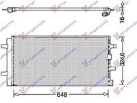 Radiator Ac Benzina -Diesel (630x340x16) pentru Audi A4 11-15