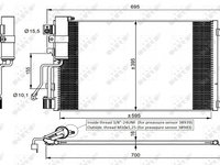 Radiator AC Clima Nissan Qashqai 1 J10 2007 2008 2009 2010 Crossover 5-usi 35974