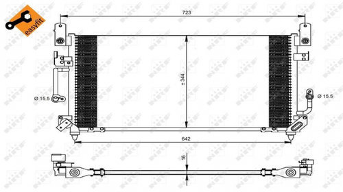 Radiator AC Clima Toyota Land Cruiser J70 (fa