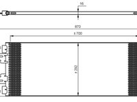 RADIATOR AC FIAT DUCATO DUPA AN FAB 2006 - produs nou