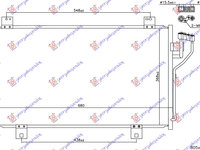 RADIATOR AC TOATE BENZINA (658x368x16) (BENZINA R134) - MAZDA 6 13-16, MAZDA, MAZDA 6 13-16, 503006410