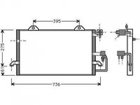 RADIATOR AER CONDITIONAT AUDI 80 1991->1994 Radiator aer conditionat ( benzina ) (61x35) 1.6 - 2.0 - 2.6 - 2.8cc PIESA NOUA ANI 1991 1992 1993 1994