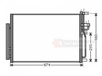 RADIATOR AER CONDITIONAT CHEVROLET CAPTIVA 2006->2012 Radiator aer conditionat 2,4 - 3,2 L - 2,2CDTi (64x45,5) PIESA NOUA ANI 2006 2007 2008 2009 2010 2011 2012