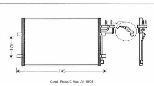 RADIATOR AER CONDITIONAT FORD FOCUS 2 2004->2