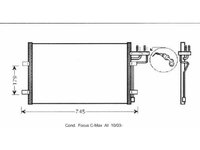 RADIATOR AER CONDITIONAT FORD FOCUS C-MAX 2003->2007 Radiator aer conditionat benzina/ diesel (62,8x37,4x1,6) PIESA NOUA ANI 2003 2004 2005 2006 2007