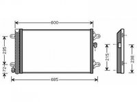 RADIATOR AER CONDITIONAT FORD GALAXY 1995->2006 Radiator aer conditionat benzina/ diesel (52,5x36,2x16) 2000-> PIESA NOUA ANI 1995 1996 1997 1998 1999 2000 2001 2002 2003 2004 2005 2006