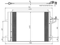 Radiator aer conditionat FORD GRAND C-MAX Van (2010 - 2016) NRF 350052