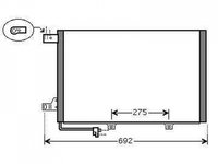 RADIATOR AER CONDITIONAT MERCEDES A-CLASS W169 2004->2012 Radiator aer conditionat 1.5 - 1.7i8V (60x41) PIESA NOUA ANI 2004 2005 2006 2007 2008 2009 2010 2011 2012