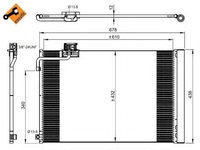 Radiator aer conditionat MERCEDES C-CLASS (W204) (2007 - 2014) NRF 350214