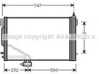 Radiator aer conditionat MERCEDES SLK (R171) (2004 - 2011) AVA QUALITY COOLING MSA5200D