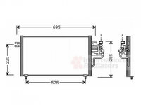 RADIATOR AER CONDITIONAT MITSUBISHI COLT 1995->2005 Radiator aer conditionat 61x31 1 3cc 12V - 1 6 - 18cc 16V PIESA NOUA ANI 1995 1996 1997 1998 1999 2000 2001 2002 2003 2004 2005