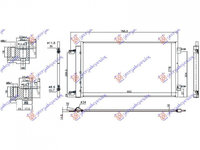 RADIATOR AER CONDITIONAT OPEL ASTRA K 2016-> Radiator aer conditionat 1.4i 16V B14XE 69.2x37.8x1.2 PIESA NOUA ANI 2016 2017 2018 2019 2020