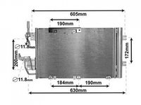 RADIATOR AER CONDITIONAT OPEL ZAFIRA B 2005->2011 Radiator aer conditionat 1 3 - 1 7 - 1 9 CDTi - 2 0 L PC 49,5x3 PIESA NOUA ANI 2005 2006 2007 2008 2009 2010 2011