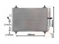 RADIATOR AER CONDITIONAT PEUGEOT 407 2004-> Radiator aer conditionat benzina/ diesel 56x36 PIESA NOUA ANI 2004 2005 2006 2007 2008 2009 2010