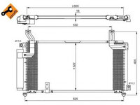 Radiator aer conditionat SUZUKI LIANA (ER) (2001 - 2016) NRF 35847