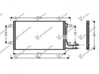 RADIATOR AER CONDITIONAT VW LT 1996->2006 Radiator aer conditionat toate modelele 663x379x22 PIESA NOUA ANI 1996 1997 1998 1999 2000 2001 2002 2003 2004 2005 2006