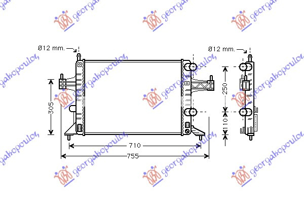 RADIATOR APA 1.0-1.2-1.4 MNL. +/-AC (54X
