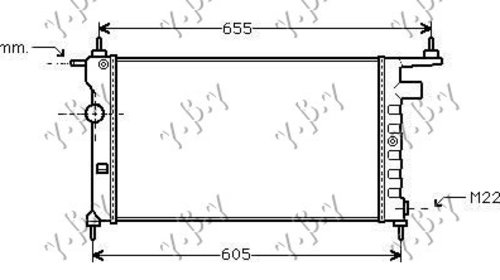 RADIATOR APA 1.2-1.4 -Ac/ (53x28) (DIAGONAL) 