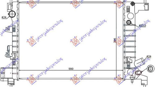 Radiator Apa 1.2i-1.4i (55x39.6x17) (Koyo) pe