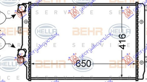 RADIATOR APA 1.4 TSi BNZ. 1.9 TDi DSL. (650x4