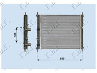 Radiator Apa 1.6i +/-Ac/ (47.5x41) Tip Valeo -Fiat Multipla 98-04 pentru Fiat Multipla 98-04