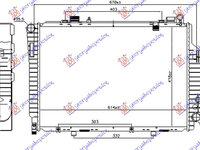 RADIATOR APA 2,5 CDi (61.5x42) - MERCEDES C CLASS (W202) 93-99, MERCEDES, MERCEDES C CLASS (W202) 93-99, 051606340