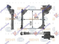 Radiator Apa 2.8 ???-2.0cdi M/? (57x56) Behr-Mercedes Vito (W638) 96-04 pentru Mercedes,Mercedes Vito (W638) 96-04