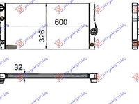 RADIATOR APA 3.0 535i/HYBRID BENZINA (: GT/F07) (600x326x32) , BMW, BMW SERIES 7 (F01/02) 08-12, 158006305