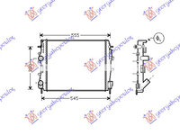 Radiator apa +/-AC NISSAN KUBISTAR 03-09 RENAULT KANGOO 03-08 Cod 8200072712