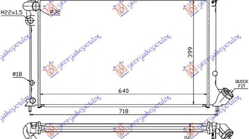 Radiator apa +Ac/ PEUGEOT 406 SDN 96-05 PEUGE