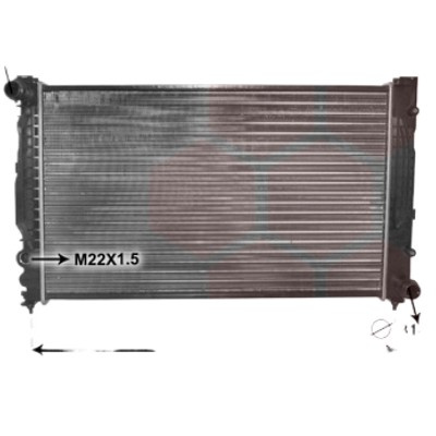 Radiator apa AUDI A4 8D2; B5 1994->2000, A6 C5 1997->2005 pentru 2.8, perioada 1995 1996 1997 1998 1999 2000 2001 2002 2003 2004 2005 PIESA NOUA pana la an de fabricatie 02/1996, pentru cv. manuala, grosime fagure mm 32, cu cuplaje rapide Diametru ad
