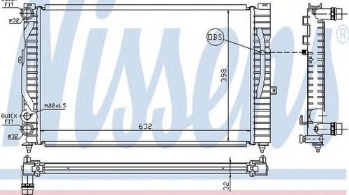 Radiator apa AUDI A4 8D2 B5 NISSENS 60489