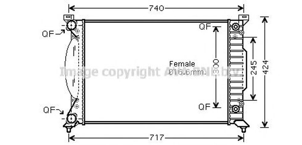 Radiator apa AUDI A4 Avant 8E5 B6 AVA I2202